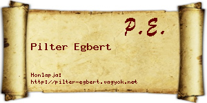 Pilter Egbert névjegykártya