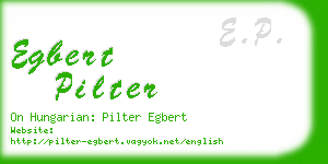 egbert pilter business card